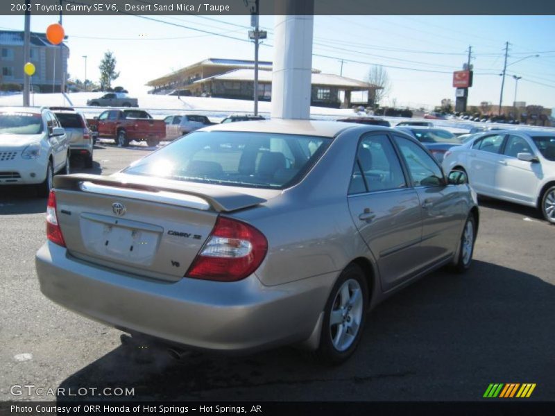 Desert Sand Mica / Taupe 2002 Toyota Camry SE V6