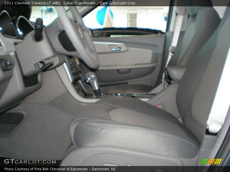 Cyber Gray Metallic / Dark Gray/Light Gray 2011 Chevrolet Traverse LT AWD