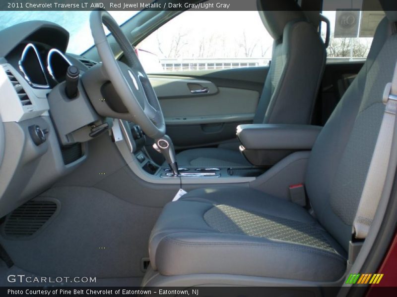 Red Jewel Metallic / Dark Gray/Light Gray 2011 Chevrolet Traverse LT AWD