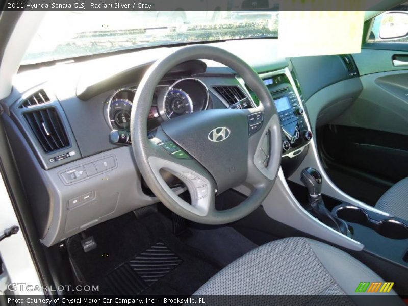 Radiant Silver / Gray 2011 Hyundai Sonata GLS