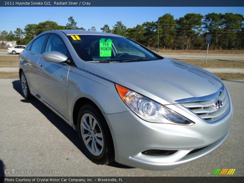 Radiant Silver / Gray 2011 Hyundai Sonata GLS