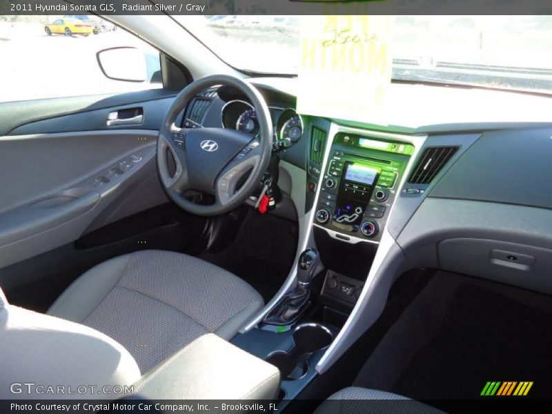 Radiant Silver / Gray 2011 Hyundai Sonata GLS