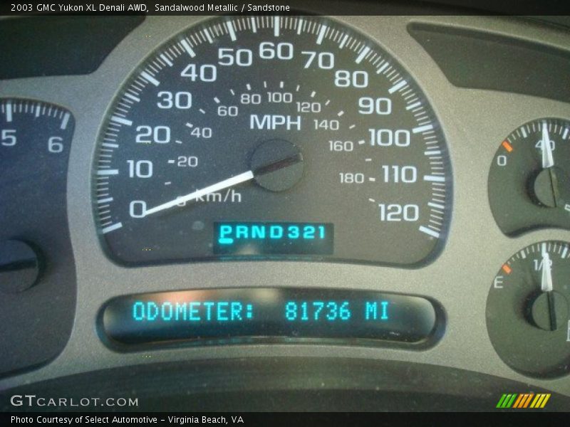 Sandalwood Metallic / Sandstone 2003 GMC Yukon XL Denali AWD