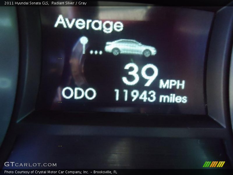 Radiant Silver / Gray 2011 Hyundai Sonata GLS
