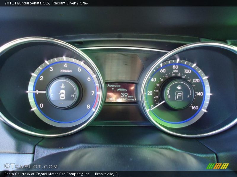 Radiant Silver / Gray 2011 Hyundai Sonata GLS