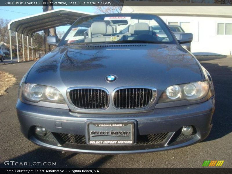 Steel Blue Metallic / Grey 2004 BMW 3 Series 330i Convertible