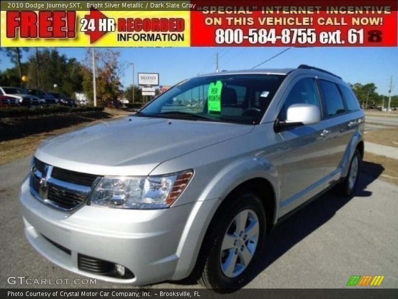 Bright Silver Metallic / Dark Slate Gray 2010 Dodge Journey SXT