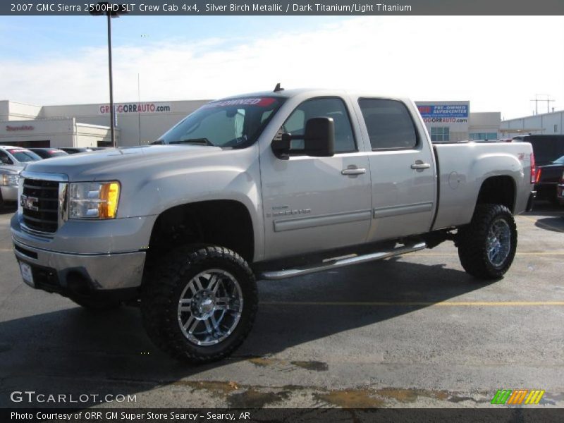 Silver Birch Metallic / Dark Titanium/Light Titanium 2007 GMC Sierra 2500HD SLT Crew Cab 4x4