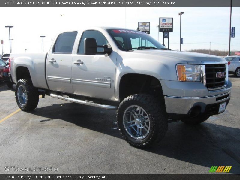 Silver Birch Metallic / Dark Titanium/Light Titanium 2007 GMC Sierra 2500HD SLT Crew Cab 4x4