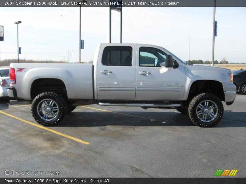 Silver Birch Metallic / Dark Titanium/Light Titanium 2007 GMC Sierra 2500HD SLT Crew Cab 4x4