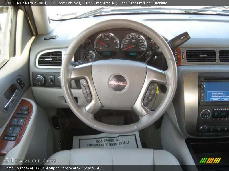 Silver Birch Metallic / Dark Titanium/Light Titanium 2007 GMC Sierra 2500HD SLT Crew Cab 4x4