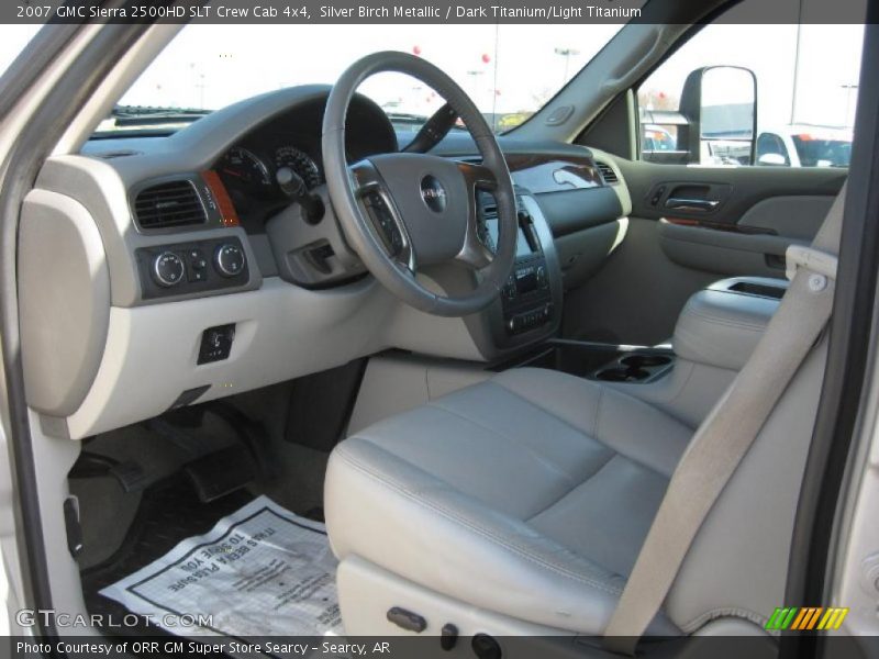 Silver Birch Metallic / Dark Titanium/Light Titanium 2007 GMC Sierra 2500HD SLT Crew Cab 4x4