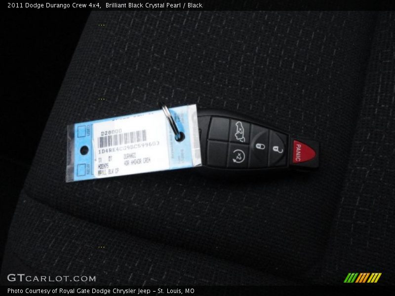 Brilliant Black Crystal Pearl / Black 2011 Dodge Durango Crew 4x4