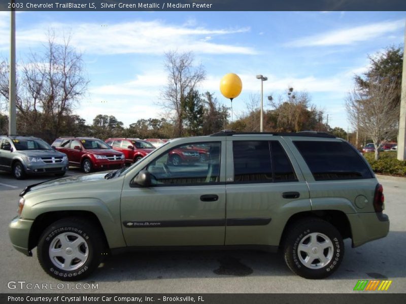 Silver Green Metallic / Medium Pewter 2003 Chevrolet TrailBlazer LS
