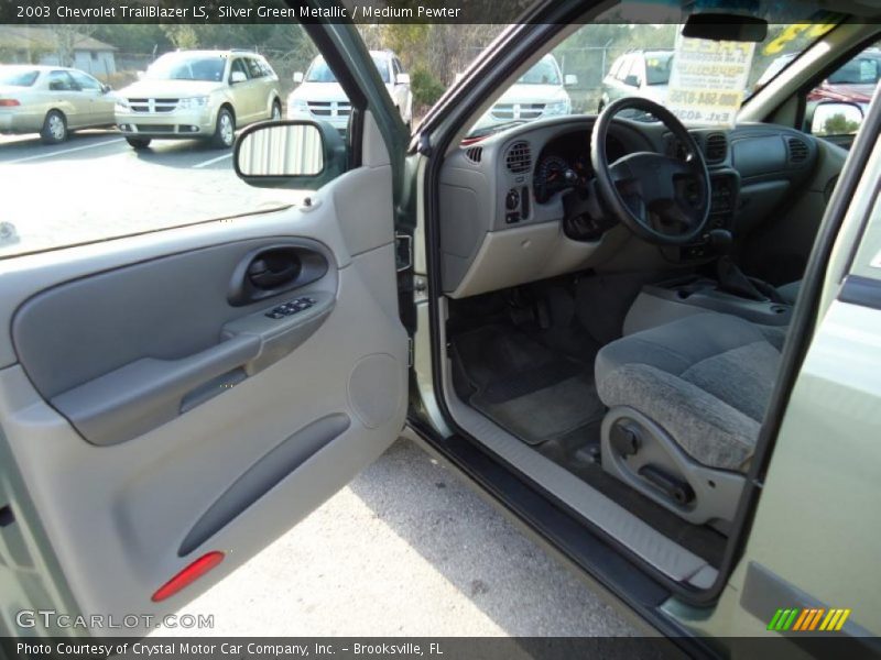 Silver Green Metallic / Medium Pewter 2003 Chevrolet TrailBlazer LS