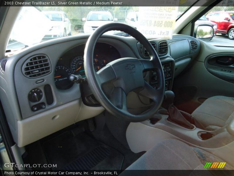 Silver Green Metallic / Medium Pewter 2003 Chevrolet TrailBlazer LS