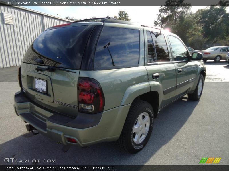 Silver Green Metallic / Medium Pewter 2003 Chevrolet TrailBlazer LS