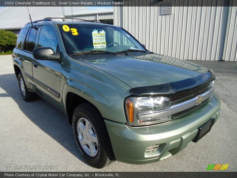 Silver Green Metallic / Medium Pewter 2003 Chevrolet TrailBlazer LS