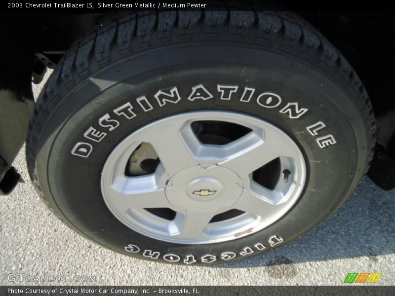 Silver Green Metallic / Medium Pewter 2003 Chevrolet TrailBlazer LS