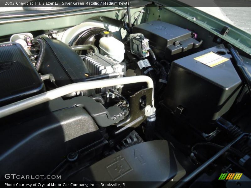 Silver Green Metallic / Medium Pewter 2003 Chevrolet TrailBlazer LS