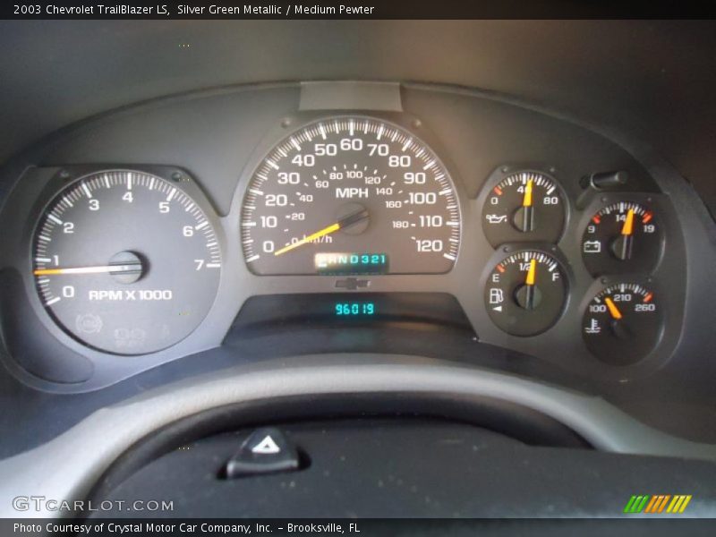 Silver Green Metallic / Medium Pewter 2003 Chevrolet TrailBlazer LS