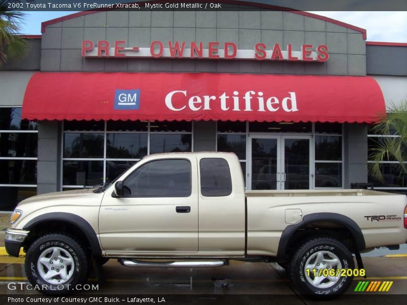 Mystic Gold Metallic / Oak 2002 Toyota Tacoma V6 PreRunner Xtracab