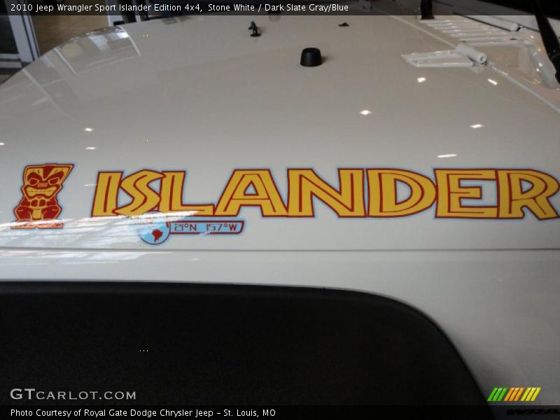 Stone White / Dark Slate Gray/Blue 2010 Jeep Wrangler Sport Islander Edition 4x4