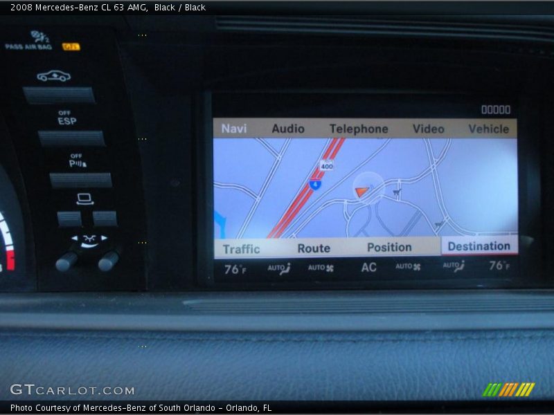 Navigation of 2008 CL 63 AMG