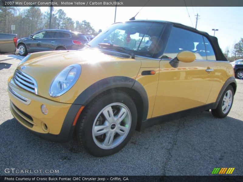 Mellow Yellow / Carbon Black/Black 2007 Mini Cooper Convertible