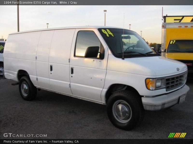 White / Gray 1994 Ford Econoline E350 Cargo Van