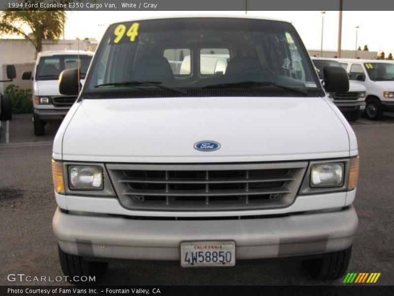 White / Gray 1994 Ford Econoline E350 Cargo Van