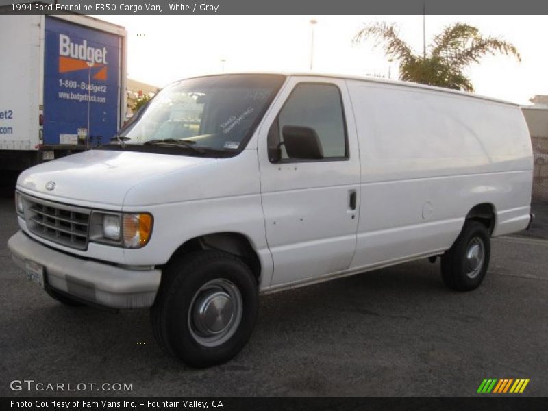 White / Gray 1994 Ford Econoline E350 Cargo Van