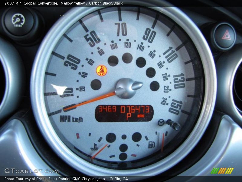 Mellow Yellow / Carbon Black/Black 2007 Mini Cooper Convertible