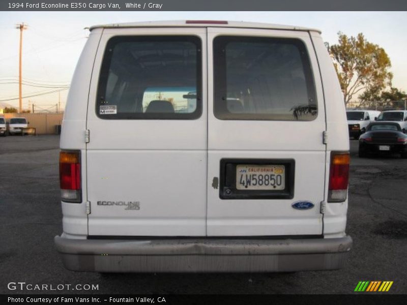 White / Gray 1994 Ford Econoline E350 Cargo Van