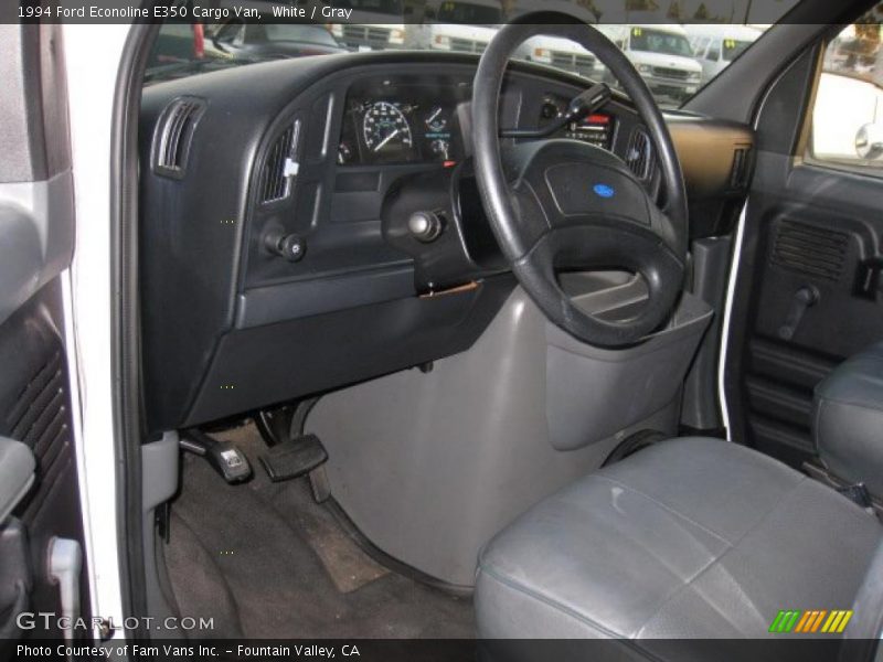 White / Gray 1994 Ford Econoline E350 Cargo Van