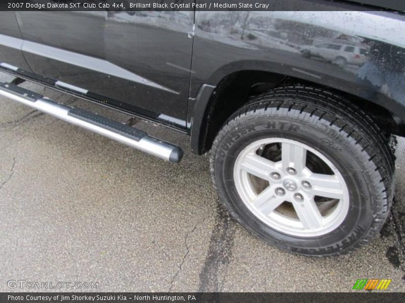 Brilliant Black Crystal Pearl / Medium Slate Gray 2007 Dodge Dakota SXT Club Cab 4x4