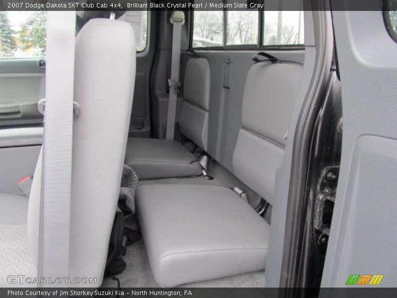 Brilliant Black Crystal Pearl / Medium Slate Gray 2007 Dodge Dakota SXT Club Cab 4x4