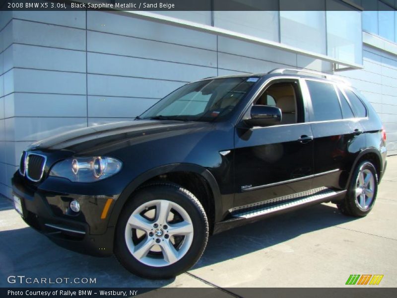Black Sapphire Metallic / Sand Beige 2008 BMW X5 3.0si