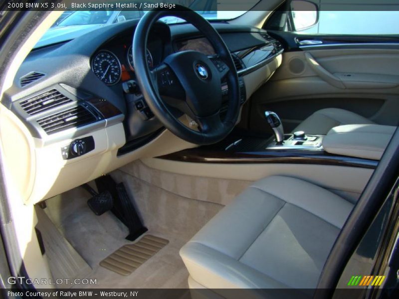 Black Sapphire Metallic / Sand Beige 2008 BMW X5 3.0si