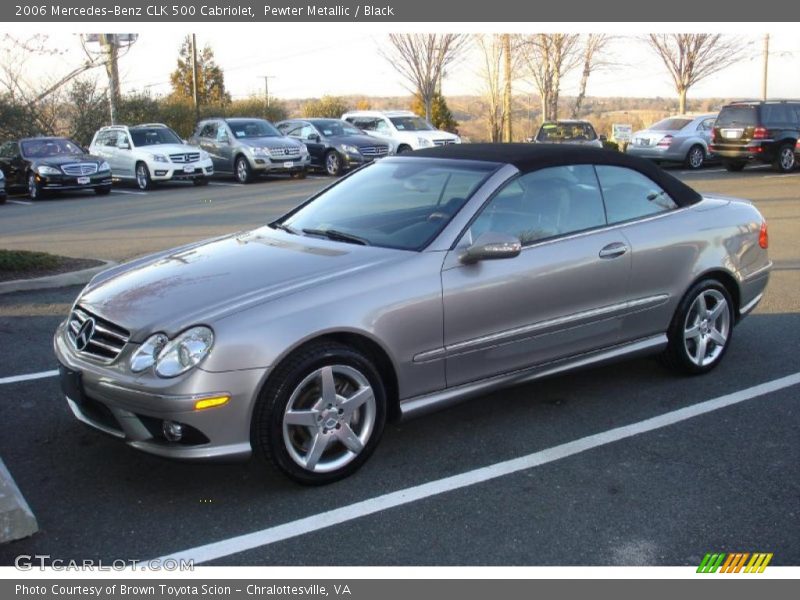 Pewter Metallic / Black 2006 Mercedes-Benz CLK 500 Cabriolet