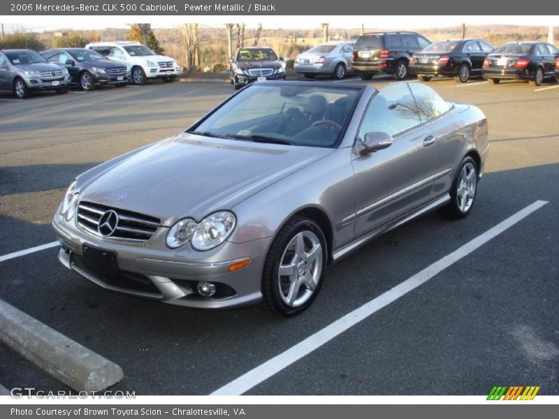 Pewter Metallic / Black 2006 Mercedes-Benz CLK 500 Cabriolet