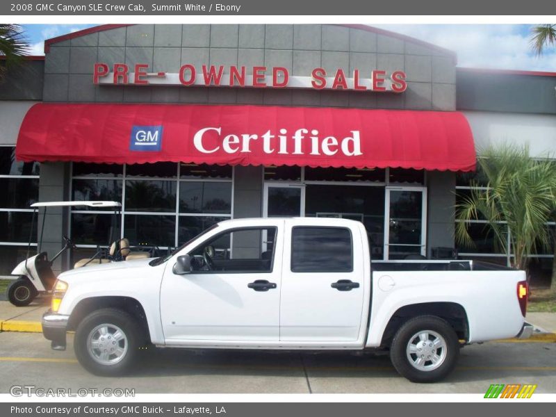 Summit White / Ebony 2008 GMC Canyon SLE Crew Cab