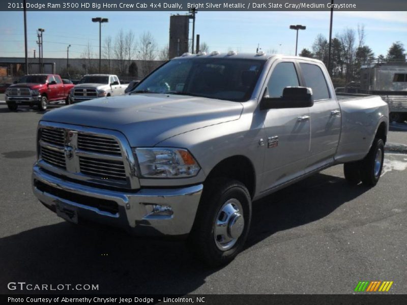 Bright Silver Metallic / Dark Slate Gray/Medium Graystone 2011 Dodge Ram 3500 HD Big Horn Crew Cab 4x4 Dually
