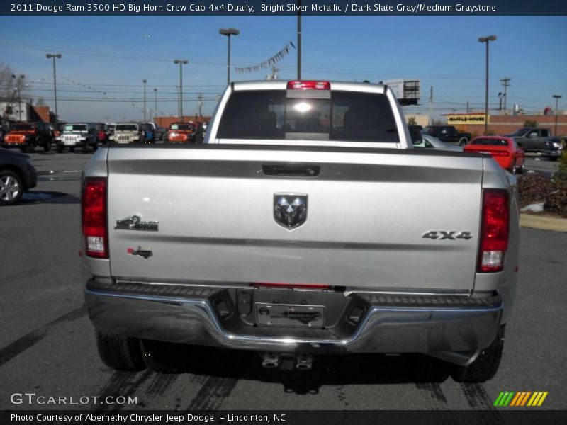 Bright Silver Metallic / Dark Slate Gray/Medium Graystone 2011 Dodge Ram 3500 HD Big Horn Crew Cab 4x4 Dually