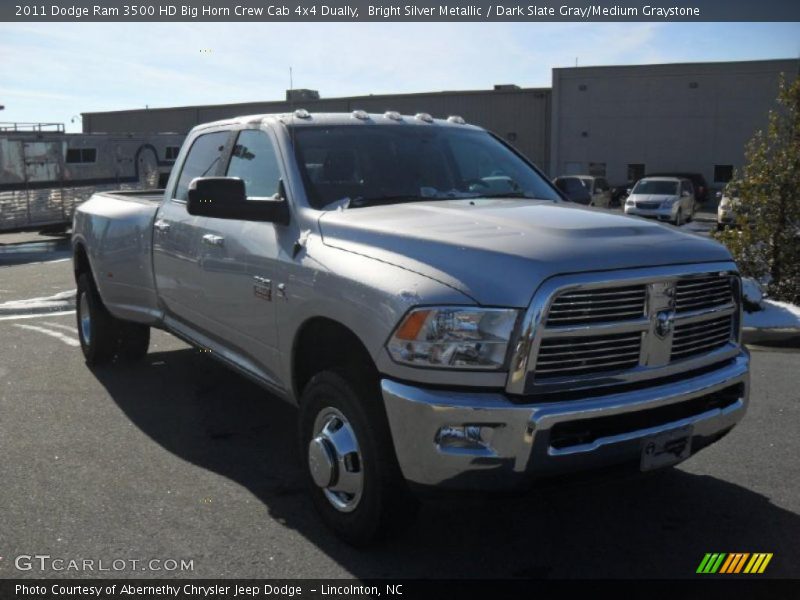 Bright Silver Metallic / Dark Slate Gray/Medium Graystone 2011 Dodge Ram 3500 HD Big Horn Crew Cab 4x4 Dually