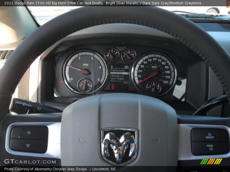 Bright Silver Metallic / Dark Slate Gray/Medium Graystone 2011 Dodge Ram 3500 HD Big Horn Crew Cab 4x4 Dually