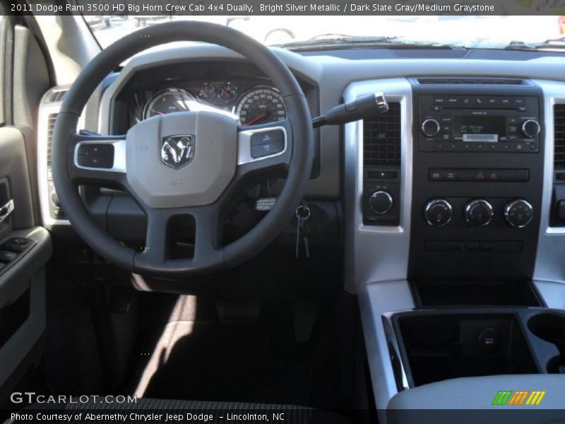 Bright Silver Metallic / Dark Slate Gray/Medium Graystone 2011 Dodge Ram 3500 HD Big Horn Crew Cab 4x4 Dually