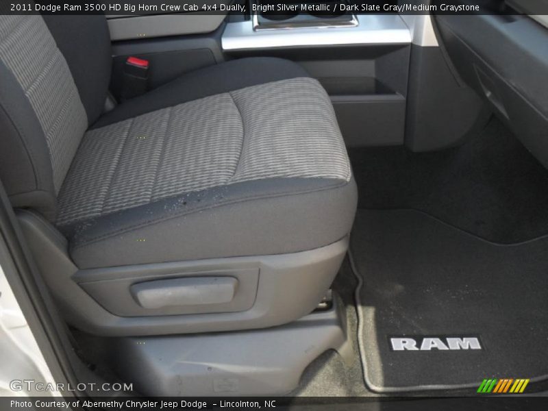 Bright Silver Metallic / Dark Slate Gray/Medium Graystone 2011 Dodge Ram 3500 HD Big Horn Crew Cab 4x4 Dually