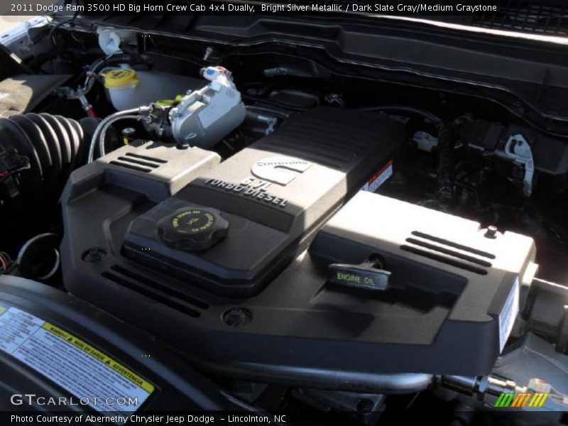 Bright Silver Metallic / Dark Slate Gray/Medium Graystone 2011 Dodge Ram 3500 HD Big Horn Crew Cab 4x4 Dually