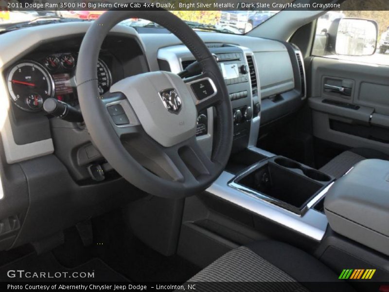 Bright Silver Metallic / Dark Slate Gray/Medium Graystone 2011 Dodge Ram 3500 HD Big Horn Crew Cab 4x4 Dually